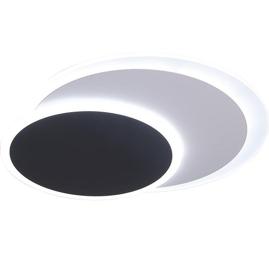 2 Circle Metal LED Flush Mount Ceiling Light – Living Room