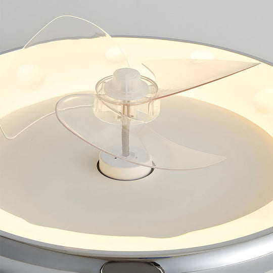 Modern 3-Blade LED Ceiling Fan with Remote – Flush Mount, 4 Speeds