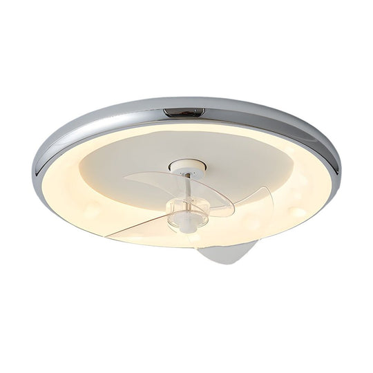 Modern 3-Blade LED Ceiling Fan with Remote – Flush Mount, 4 Speeds