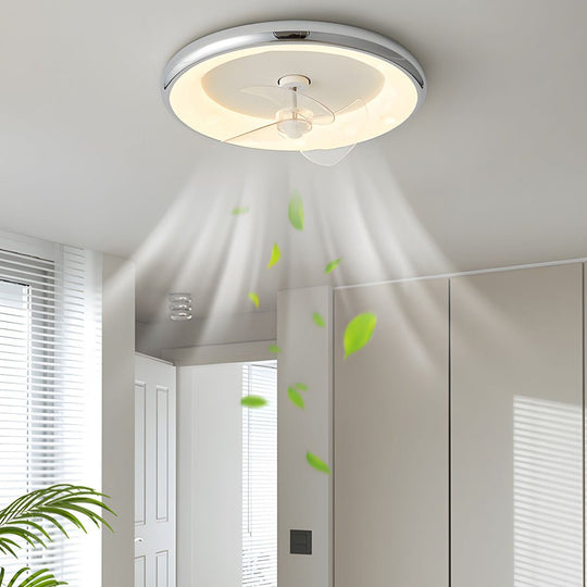 Modern 3-Blade LED Ceiling Fan with Remote – Flush Mount, 4 Speeds