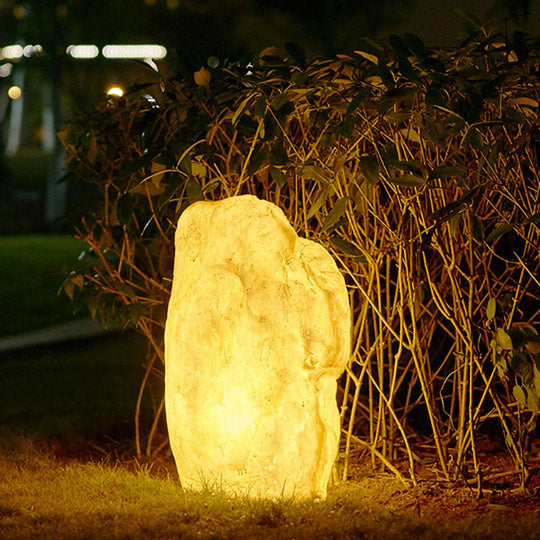Simulated Stone Resin LED Waterproof Landscape Lawn Lamp