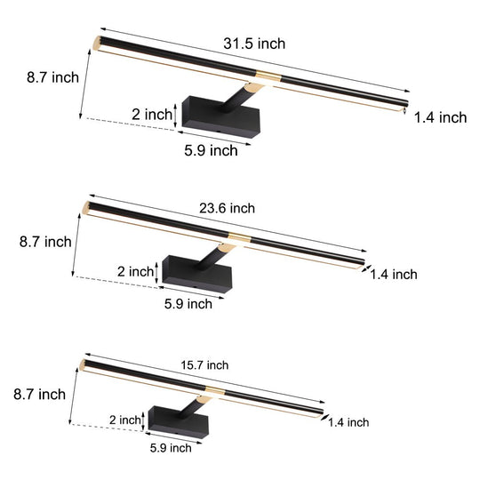 Retractable LED Bathroom Vanity Light with Adjustable Rod