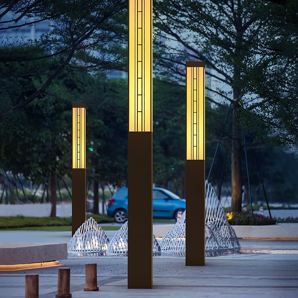 Retro Black Outdoor Pole Lamp Post Light