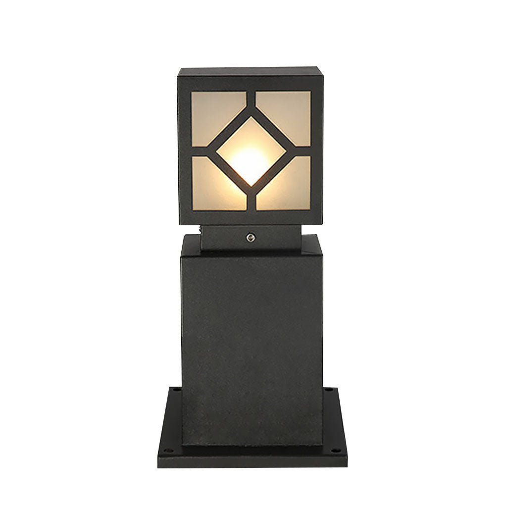 Retro European Square Solar Powered Bollard Light