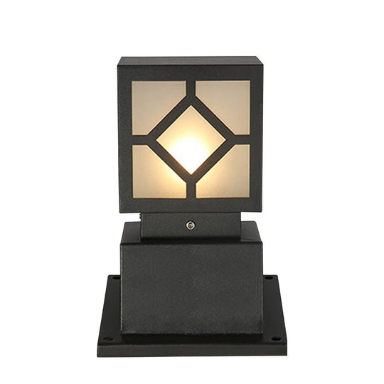 Retro European Square Solar Powered Bollard Light