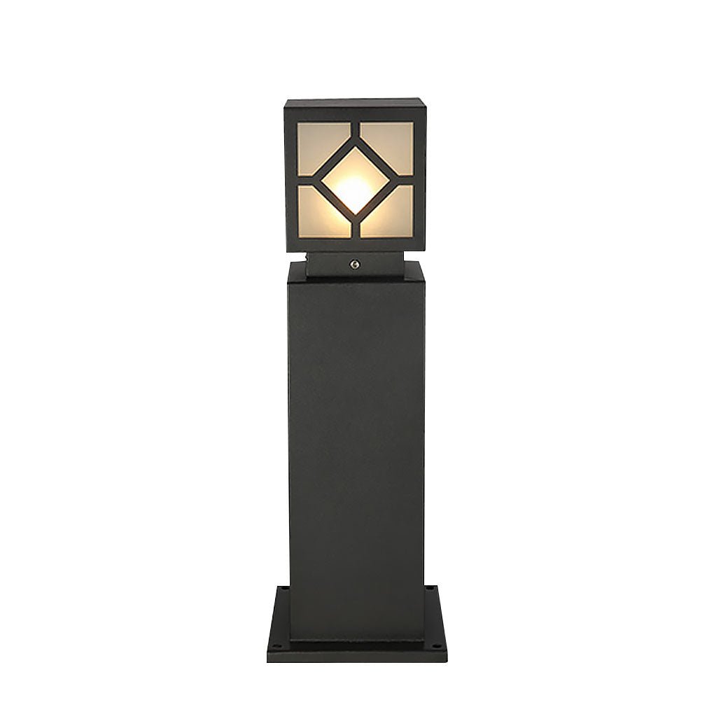 Retro European Square Solar Powered Bollard Light