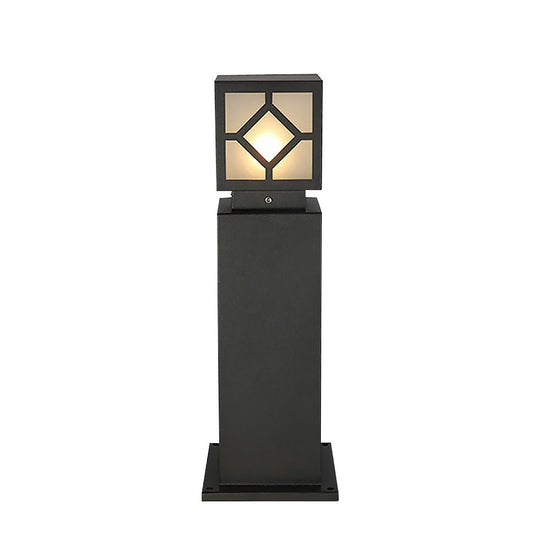 Retro European Square Solar Powered Bollard Light