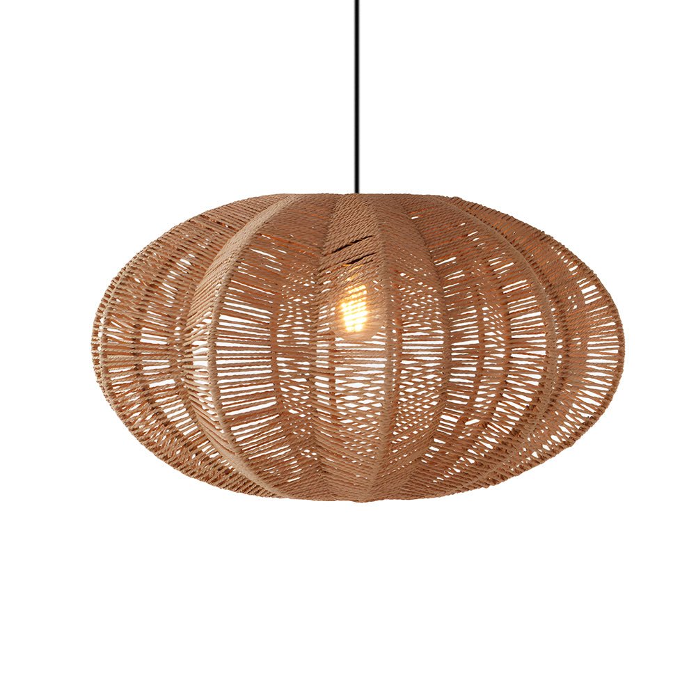 Retro Lantern Hemp Ropes Hardware Japanese Wabi Sabi Style Chandelier