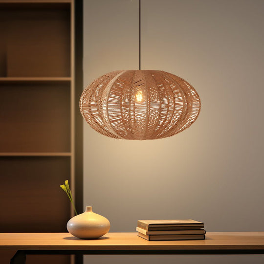 Retro Lantern Hemp Ropes Hardware Japanese Wabi Sabi Style Chandelier