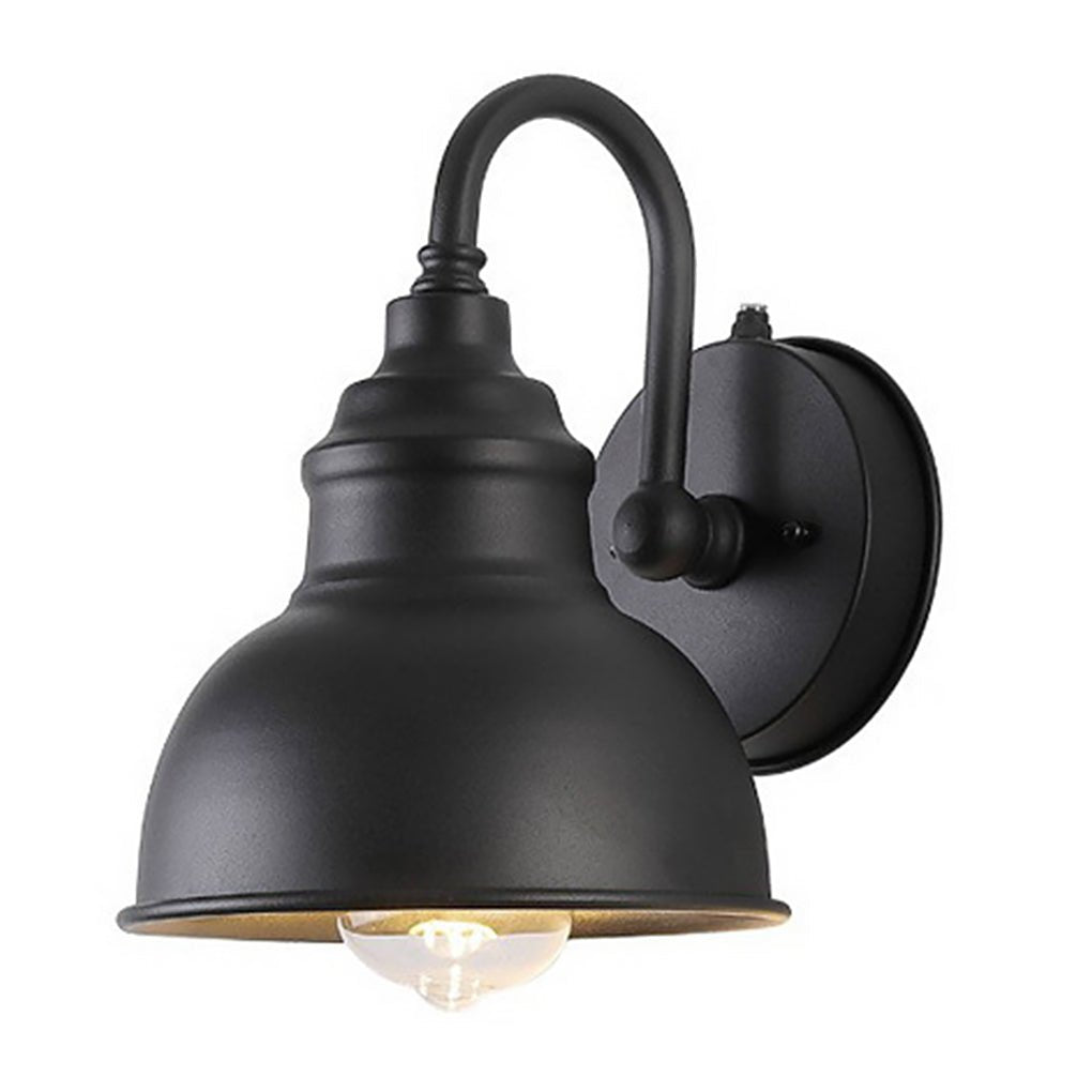 Retro Black LED Outdoor Wall Sconce with Light Sensor
