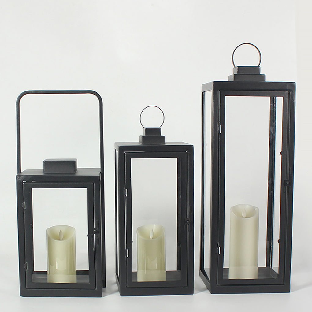 Glass Candle Holder Portable LED Outdoor Floor Light