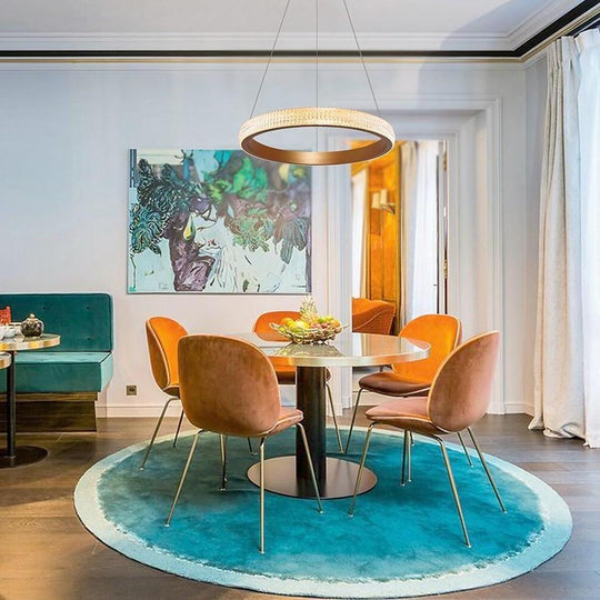 Circular Design LED Gold Modern Chandelier Kitchen Pendant Lighting