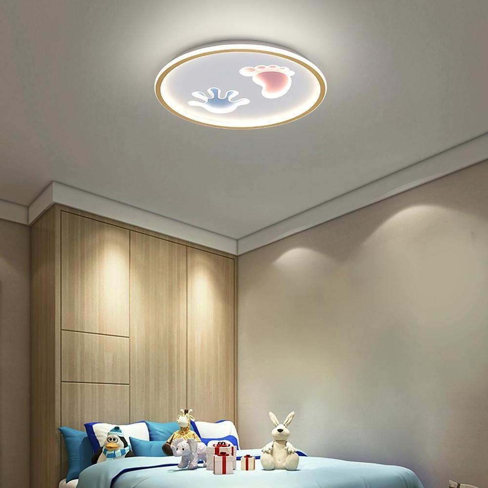 Hand and Foot Print LED Modern Flush Mount Ceiling Light