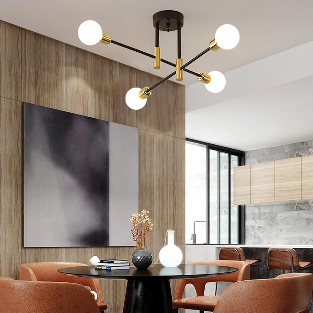 Modern Iron 4-Light Sputnik Chandelier