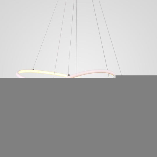 Modern LED 2-Ring Minimalist Geometric Chandelier