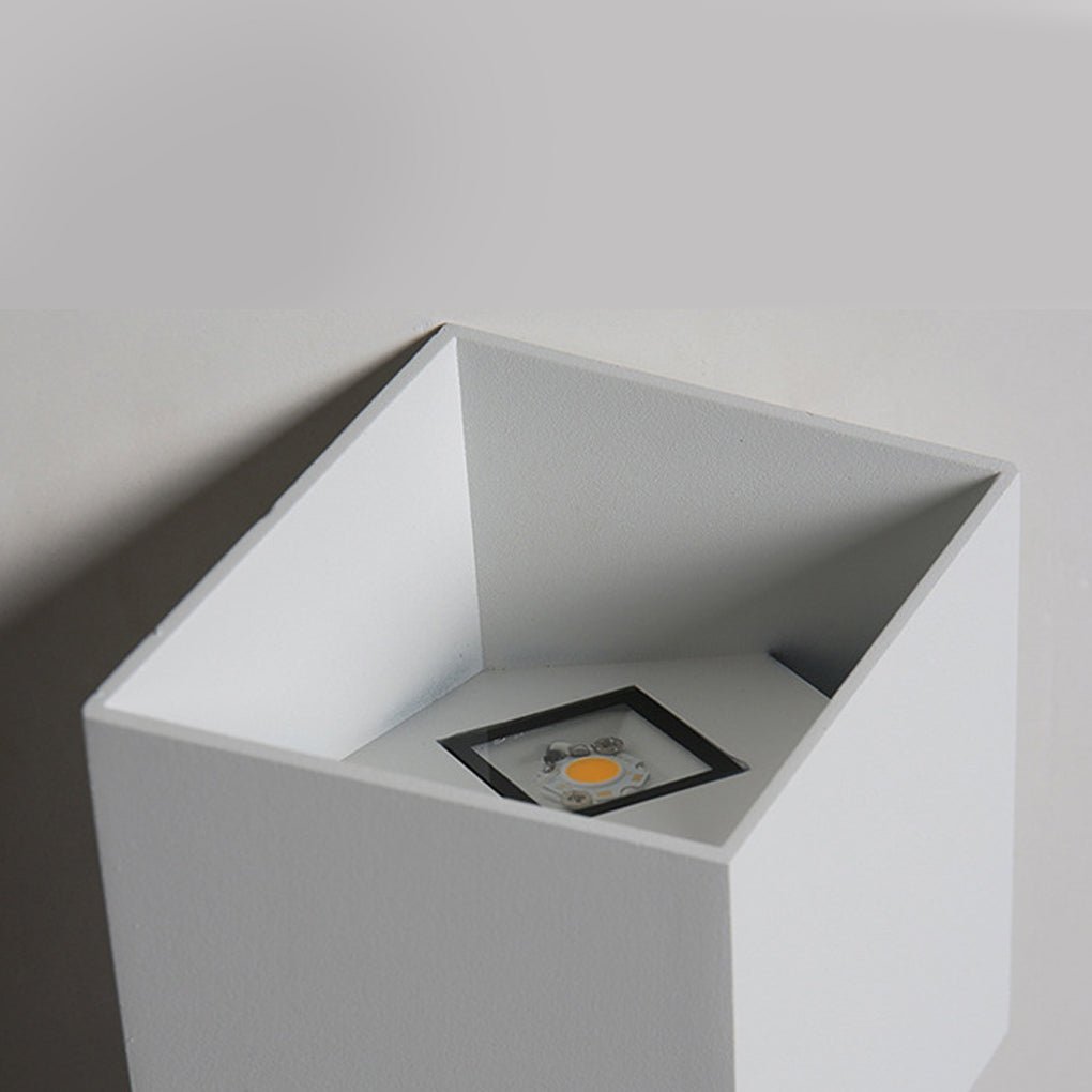 Square Modern Up and Down Outdoor LED Wall Light