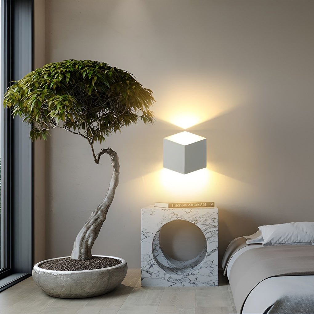 Square Modern Up and Down Outdoor LED Wall Light