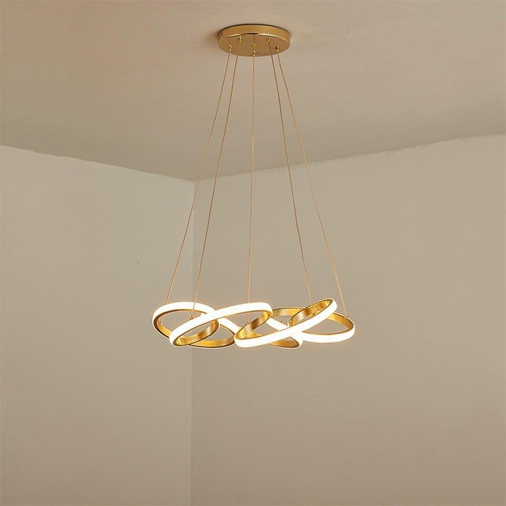Interwoven Wave Design Chandelier Light – Mid Century LED Chandelier