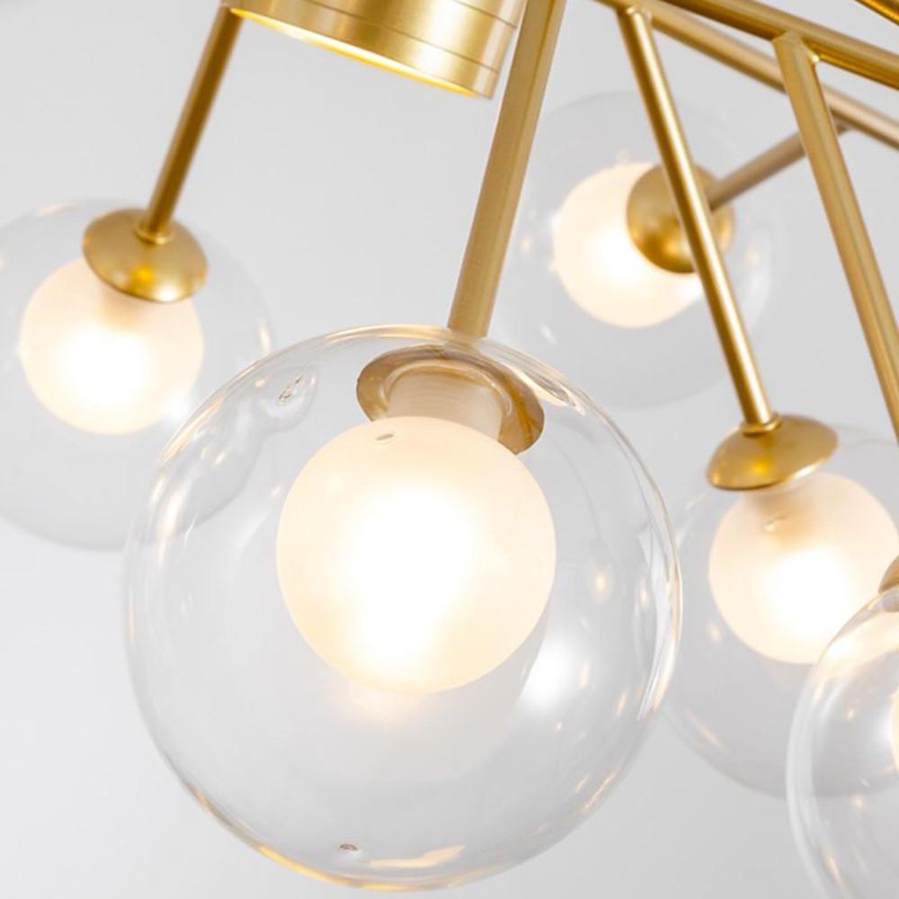9-Light Glass LED Modern Chandelier