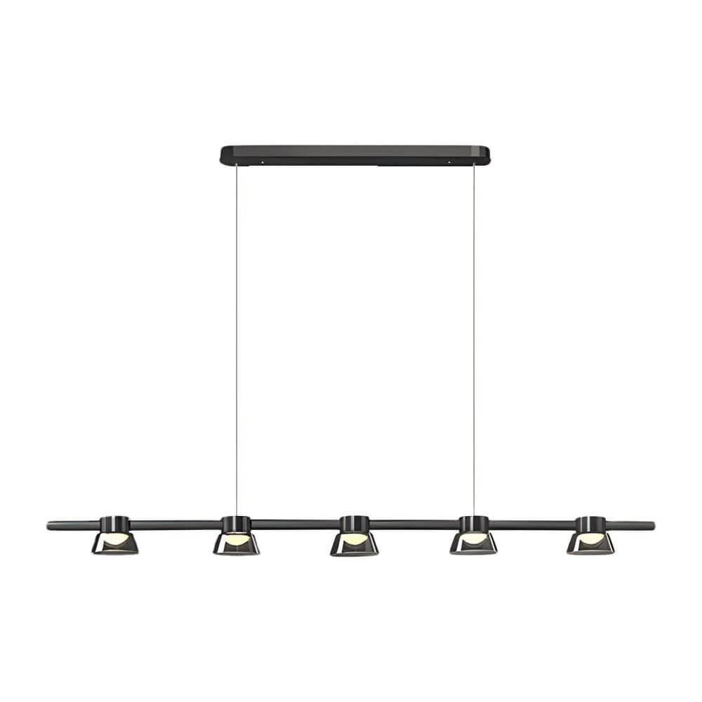 Ring LED Pendant with Smoke Gray Glass Shades