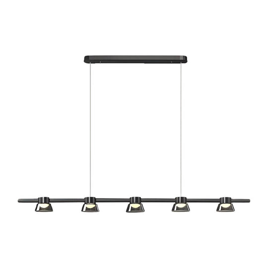 Ring LED Pendant with Smoke Gray Glass Shades
