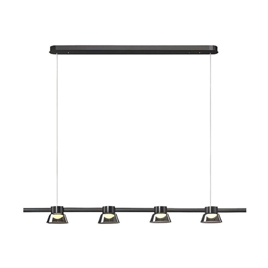 Ring LED Pendant with Smoke Gray Glass Shades