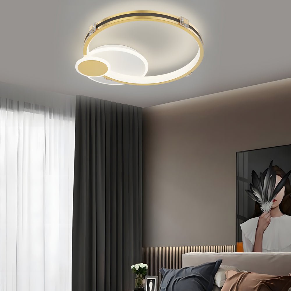 Creative Ring Ceiling Light with 3-Step Dimming