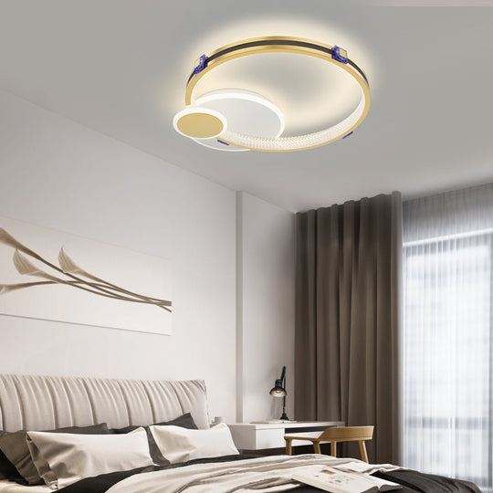 Creative Ring Ceiling Light with 3-Step Dimming