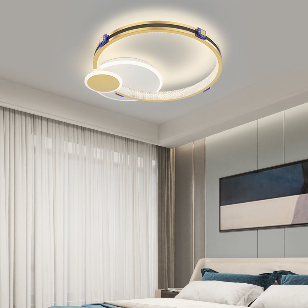 Creative Ring Ceiling Light with 3-Step Dimming