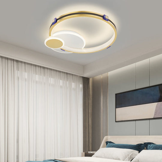 Creative Ring Ceiling Light with 3-Step Dimming