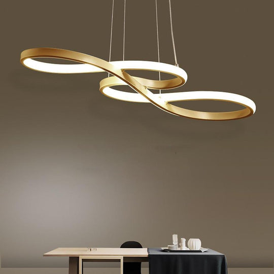 Ribbon LED Pendant Light with Nordic Geometric Linear Design