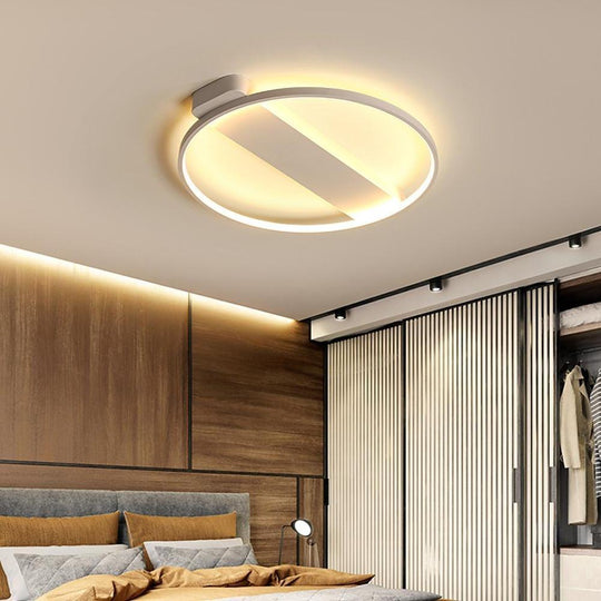 Circle Rectangle Combined LED Modern Flush Mount Ceiling Light