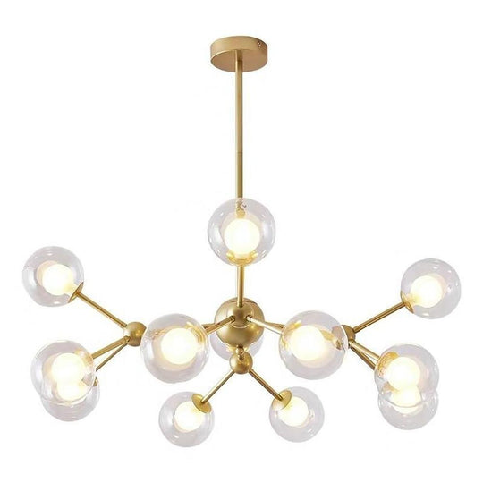 Modern Sputnik Bubble Chandelier with 12 LED Bulbs