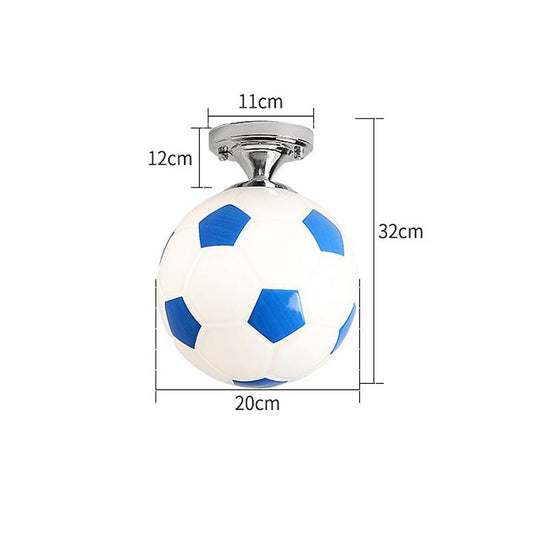 LED Football Globe Modern Flush Mount Ceiling Light – Kids’ Bedroom