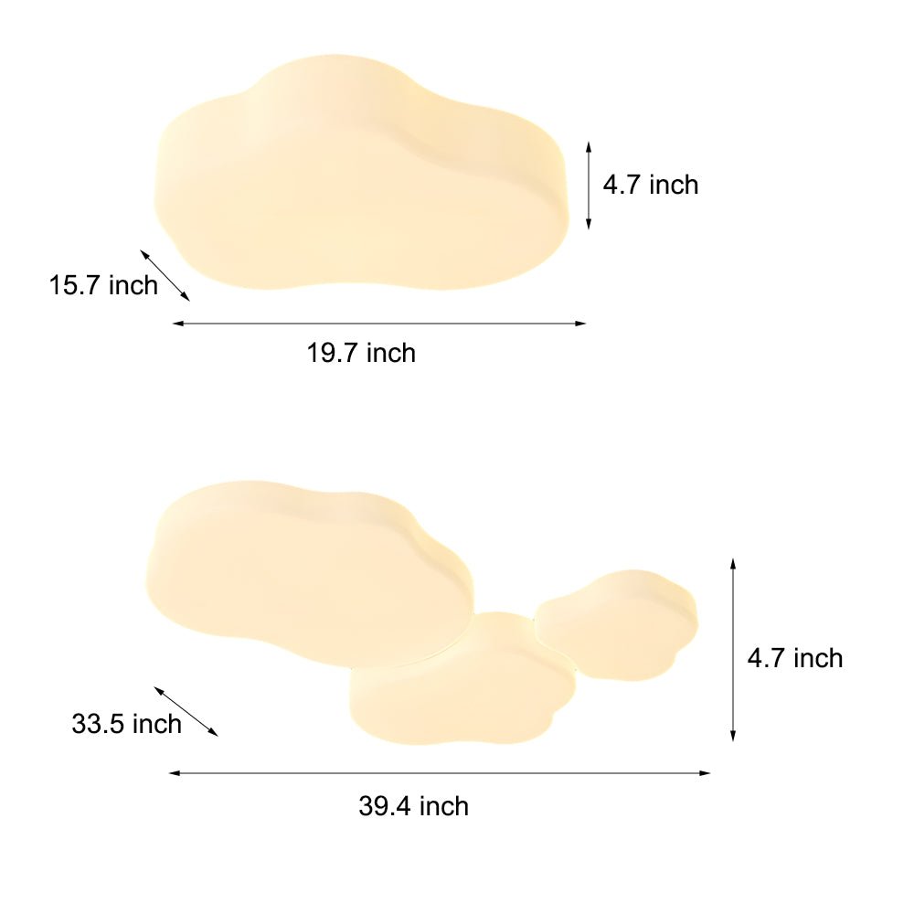 Romantic Cloud Ceiling Lamp with 3-Step Dimming