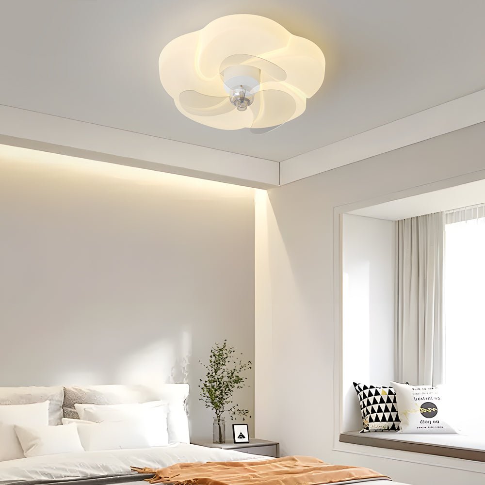 Romantic Flower Modern Ceiling Fan Light – Bladeless & Elegant