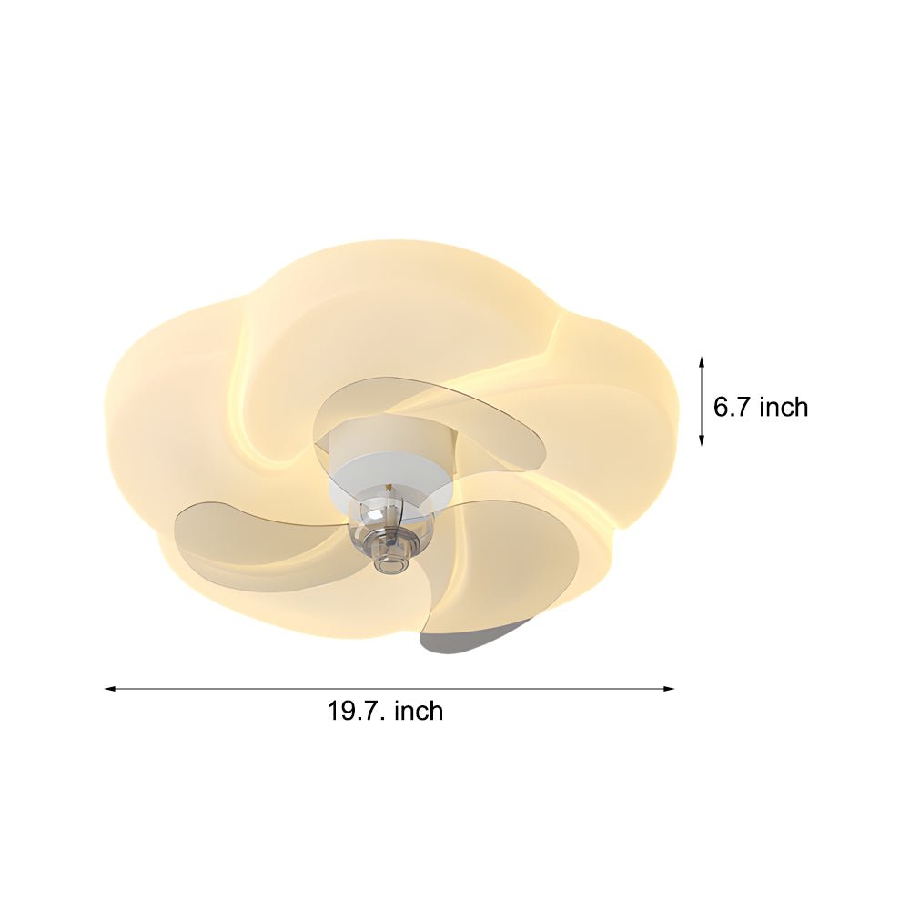 Romantic Flower Modern Ceiling Fan Light – Bladeless & Elegant