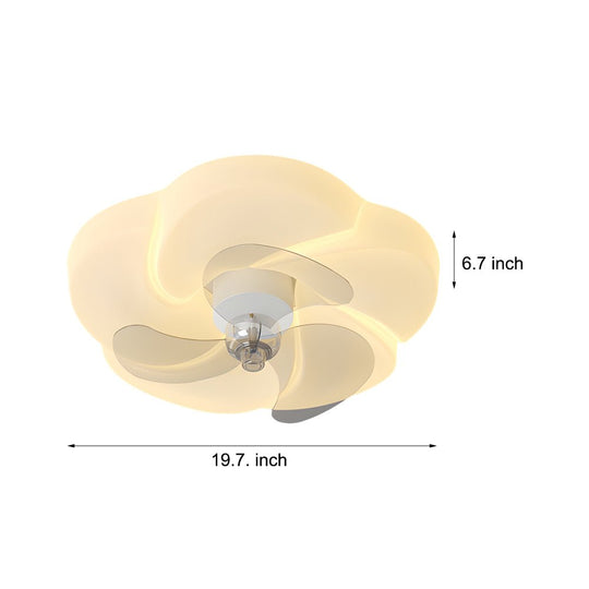 Romantic Flower Modern Ceiling Fan Light – Bladeless & Elegant