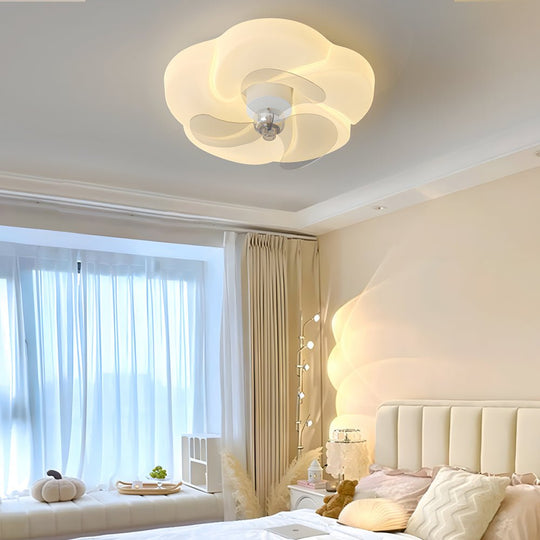 Romantic Flower Modern Ceiling Fan Light – Bladeless & Elegant