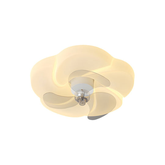 Romantic Flower Modern Ceiling Fan Light – Bladeless & Elegant