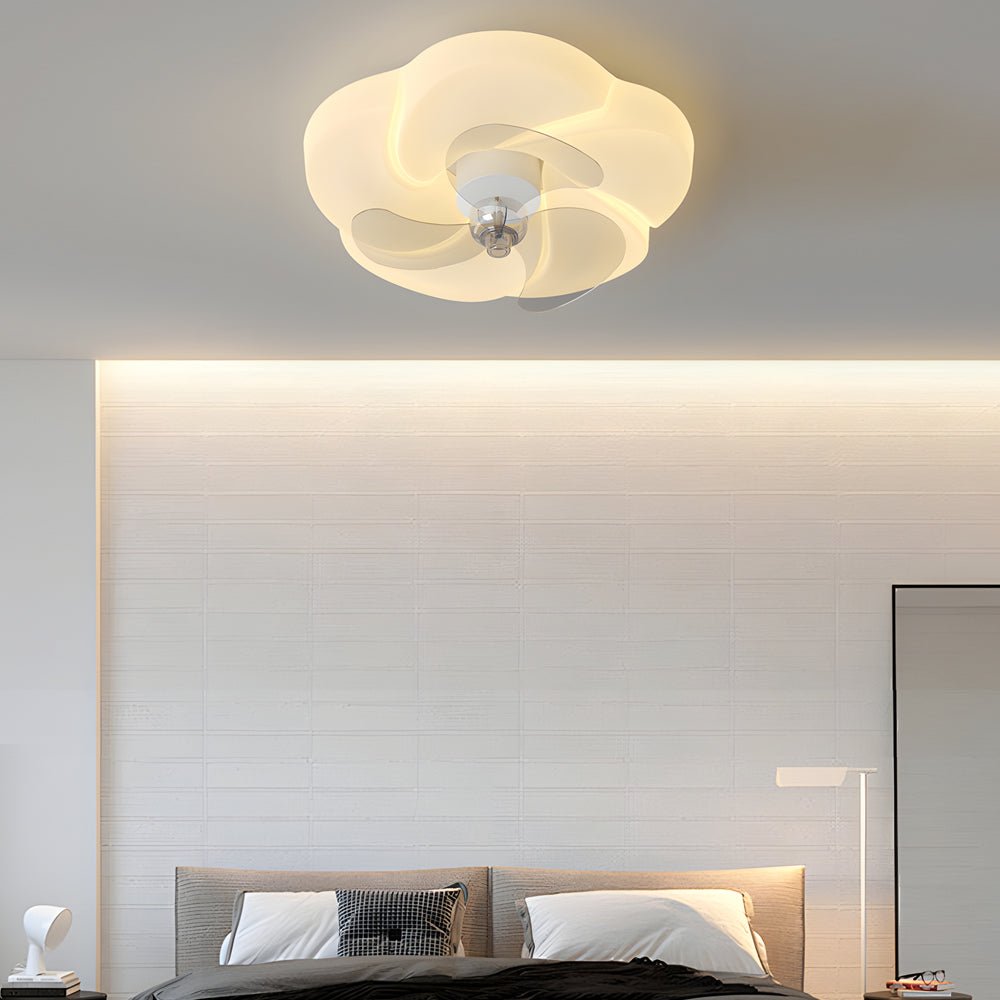 Romantic Flower Modern Ceiling Fan Light – Bladeless & Elegant