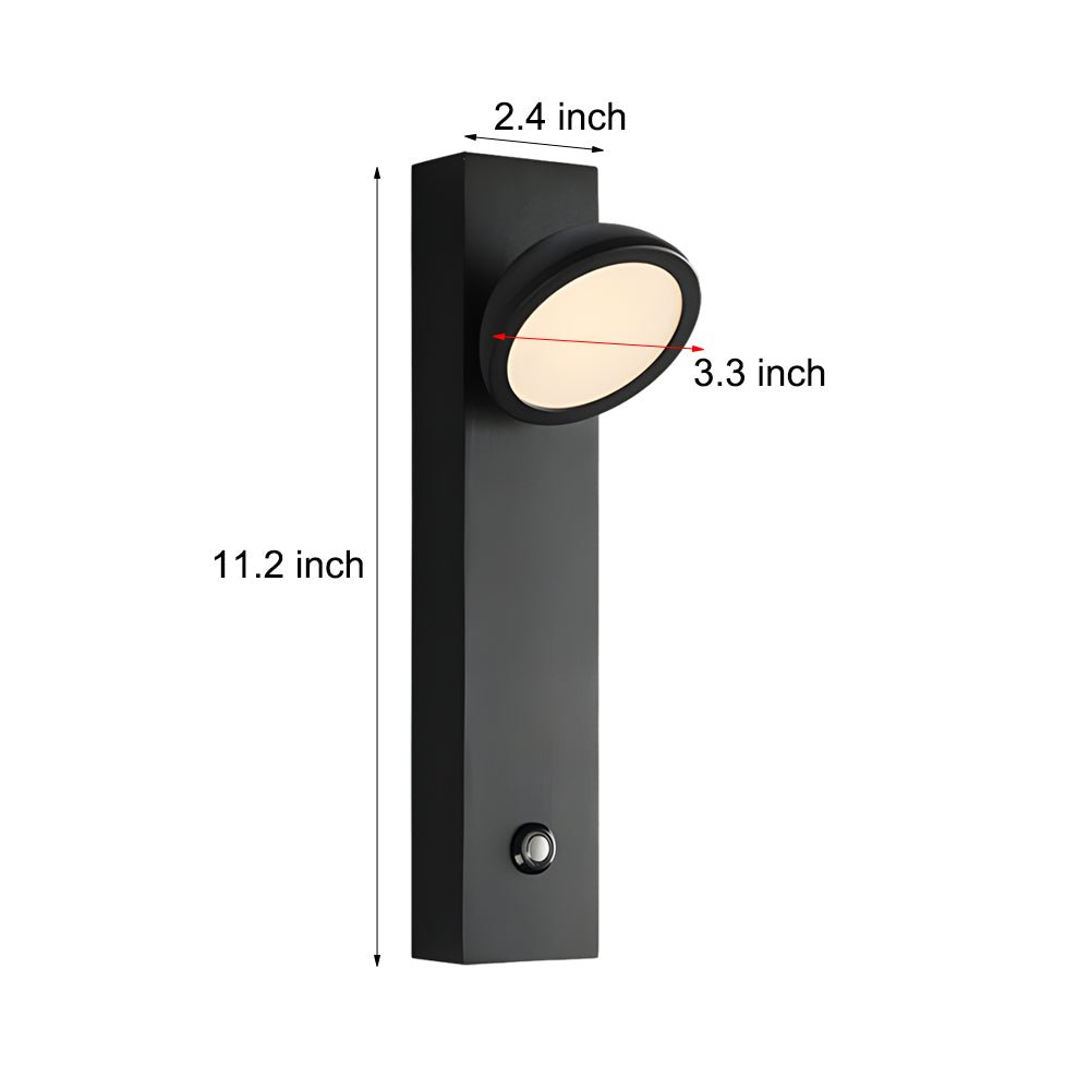 Rotatable Head Modern Spotlight Wall Lamp – Touch Control, Adjustable