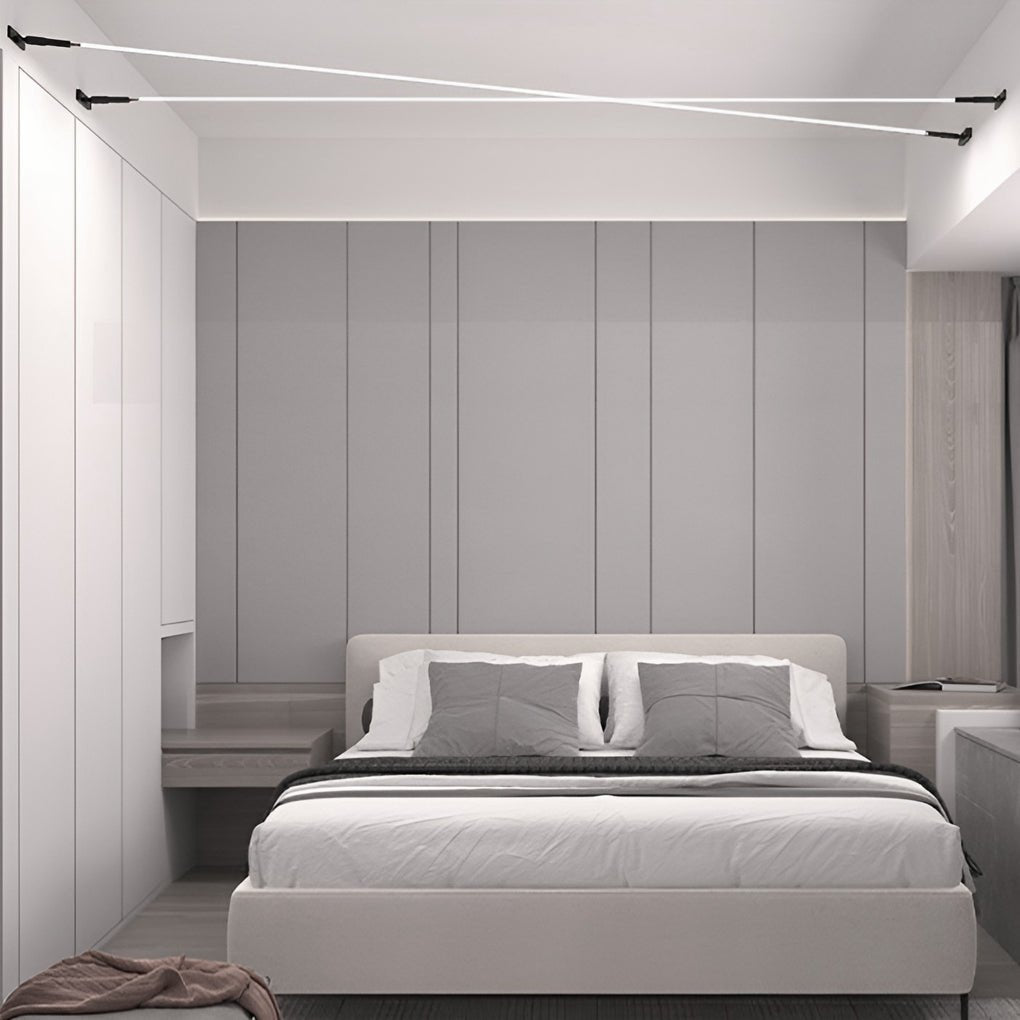 Rotatable Skyline Linear LED Ceiling Light – Slim Steel Line Design