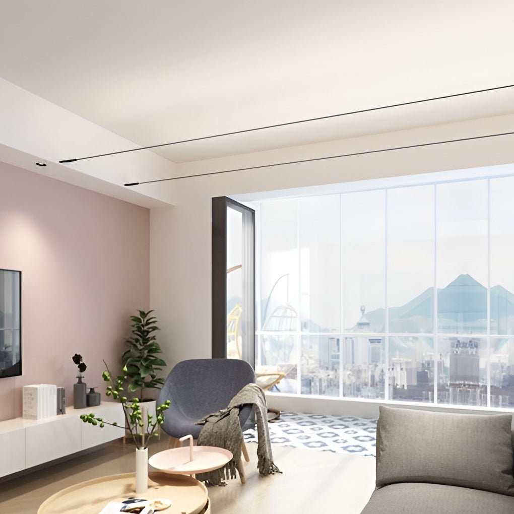 Rotatable Skyline Linear LED Ceiling Light – Slim Steel Line Design