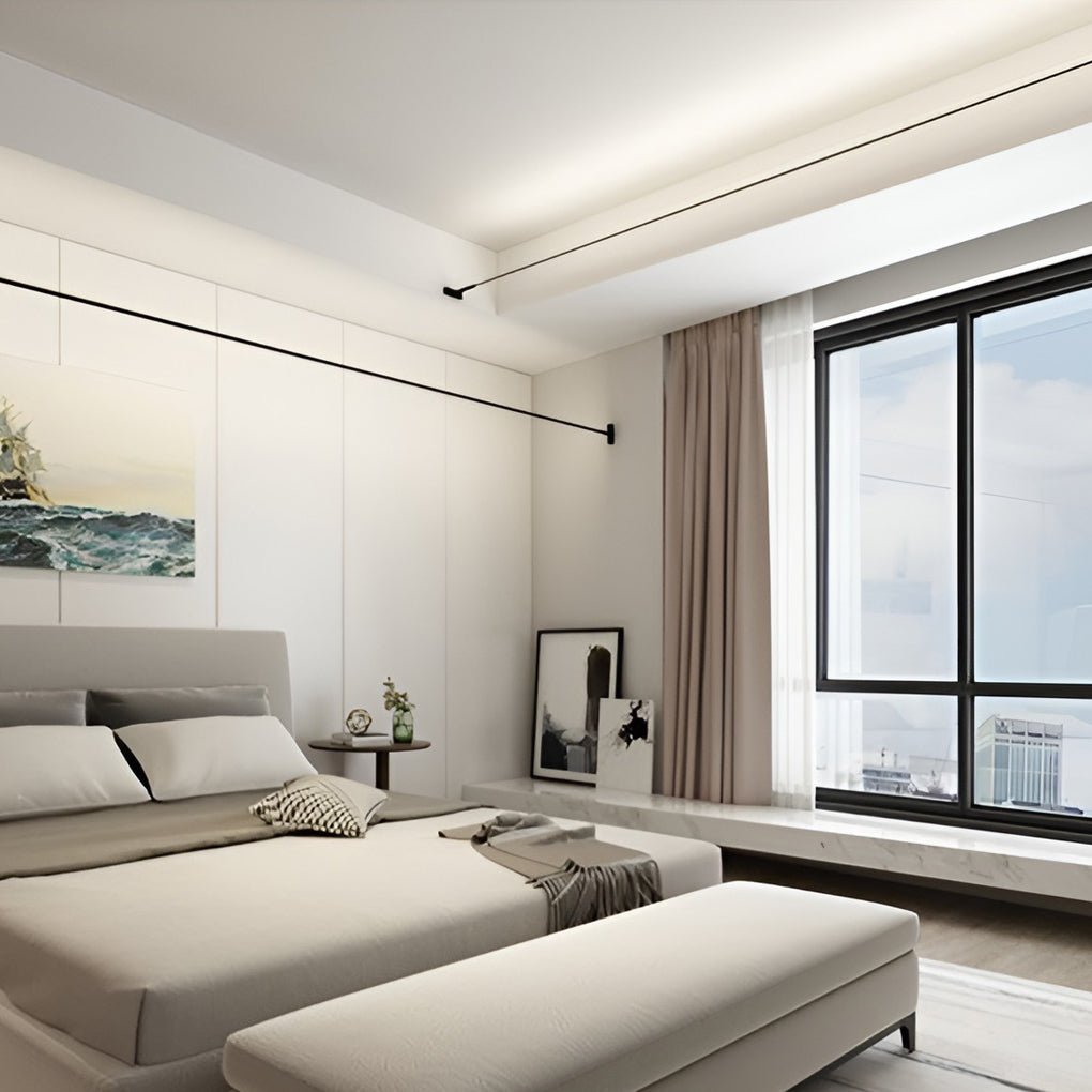 Rotatable Skyline Linear LED Ceiling Light – Slim Steel Line Design