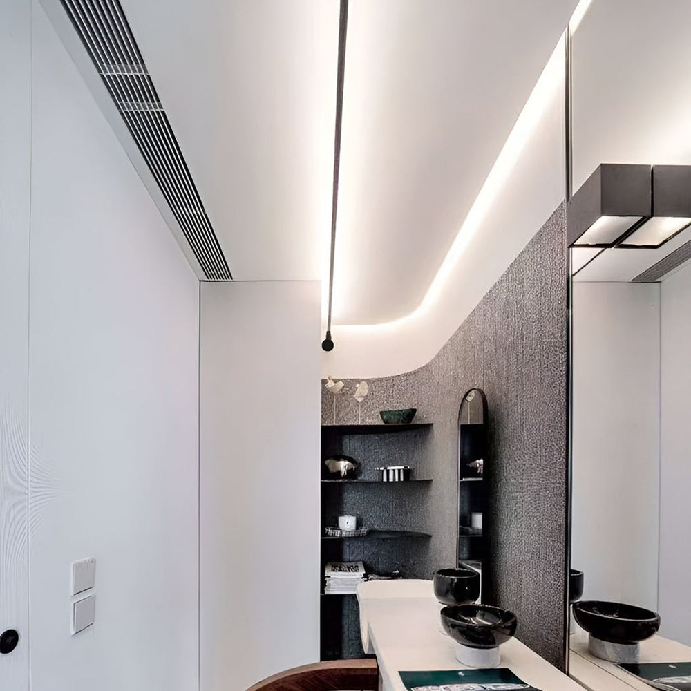 Rotatable Skyline Linear LED Ceiling Light – Slim Steel Line Design