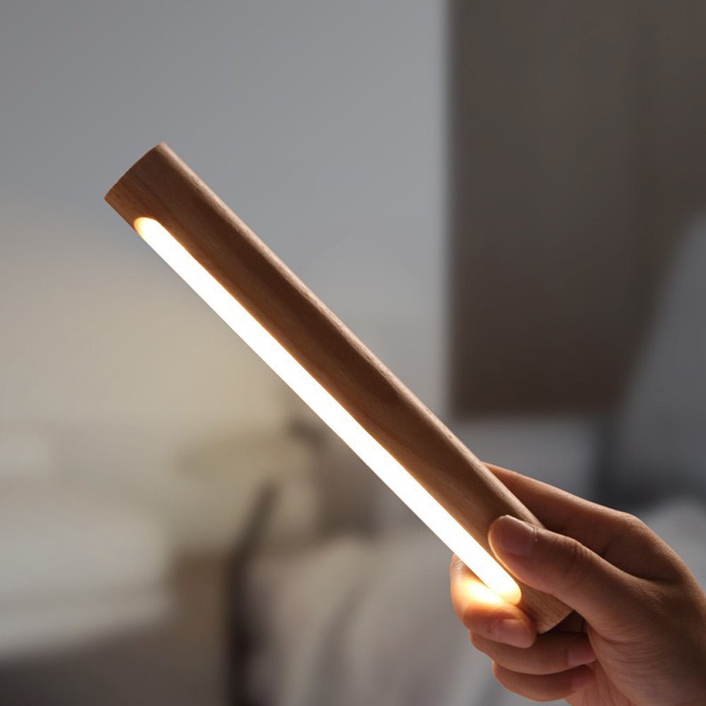 Rotation Wood LED Portable Magnetic Touch Night Light