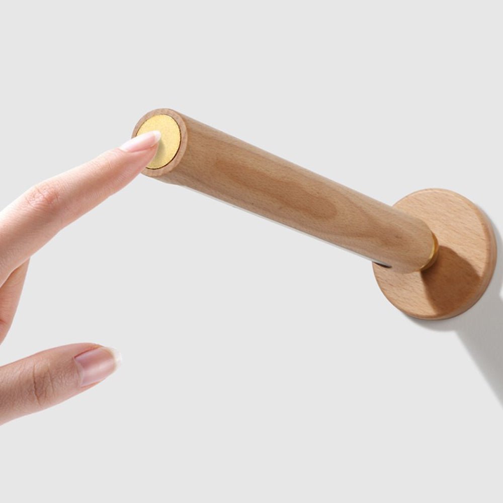Rotation Wood LED Portable Magnetic Touch Night Light