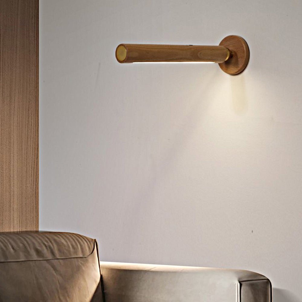 Rotation Wood LED Portable Magnetic Touch Night Light