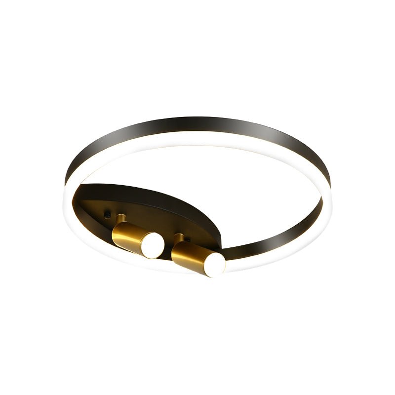 Round Three Step Dimming LED Creative Modern Ceiling Light with Two Spotlights